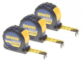 Irwin Professional Pocket Tape 5m / 16ft Double Sided Blade (Pack of 3) £24.99